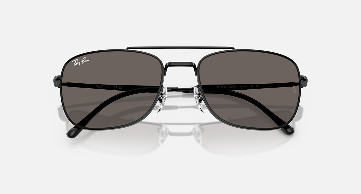 Ray-Ban Sunglasses Unisex Rb3755 - Black Frame Grey Lenses 59-19