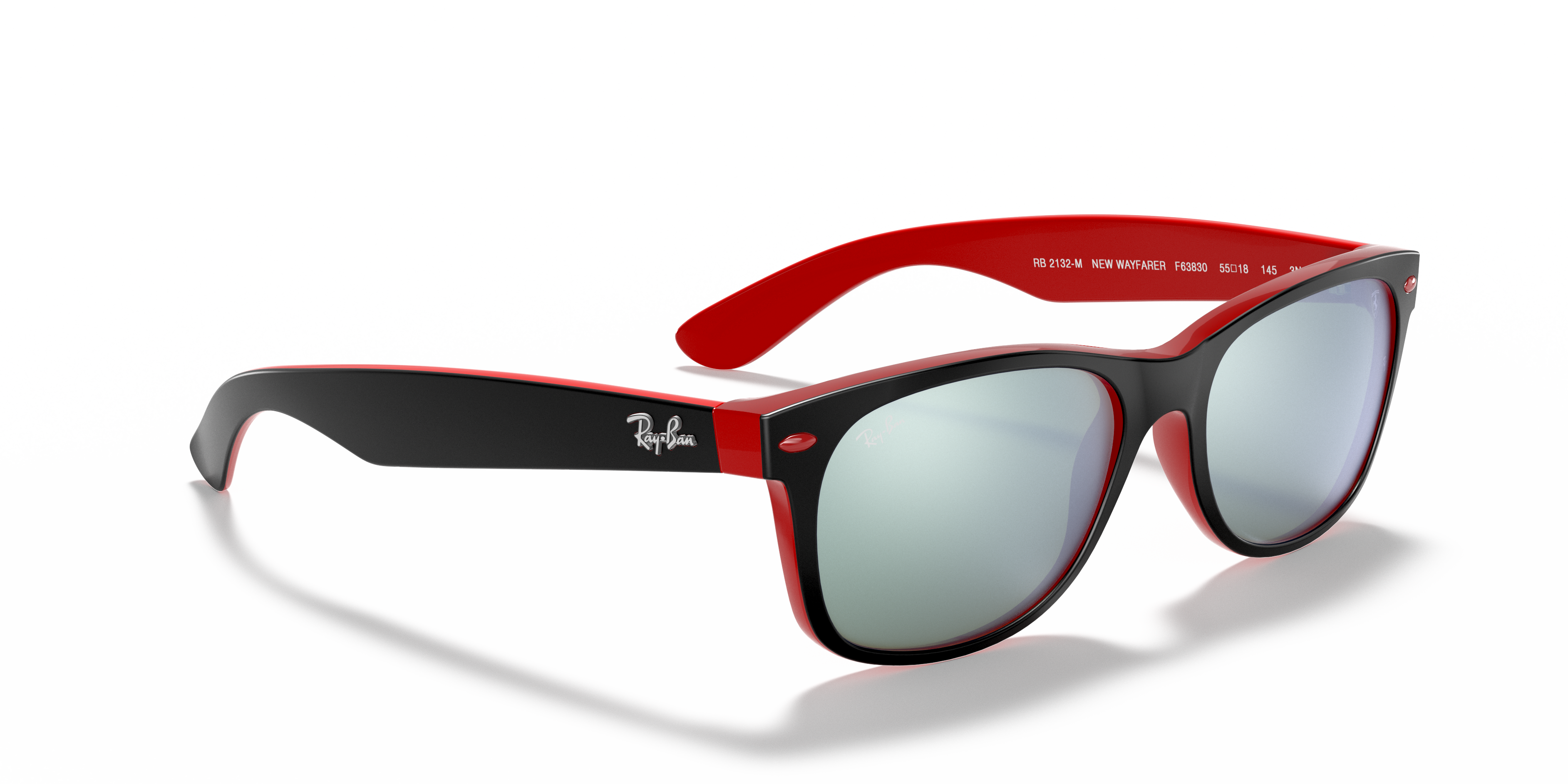 Ray-Ban フェラーリ ブラウン RB2132M F60933 55-18 RB2132M SCUDERIA FERRARI COLLECTION Sunglasses in Black and