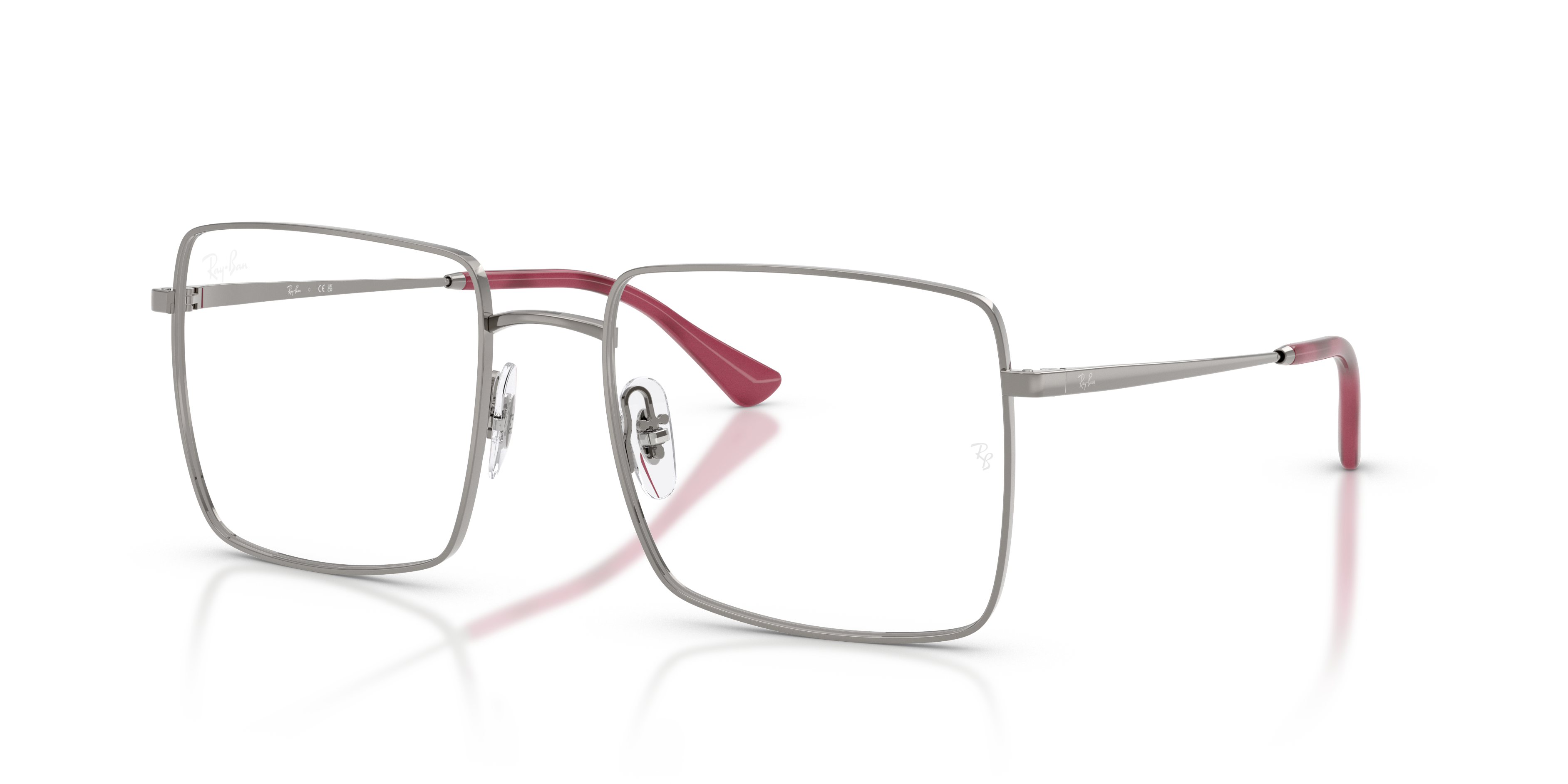 BRIX OPTICS BIO-BASED Polished Gunmetal Frame Clear Lenses 55-19