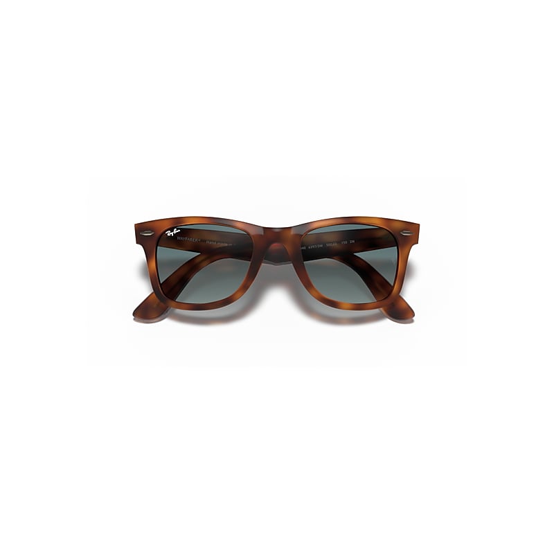 Ray-Ban Wayfarer Ease Sunglasses Red Havana Frame Blue Lenses 50-22