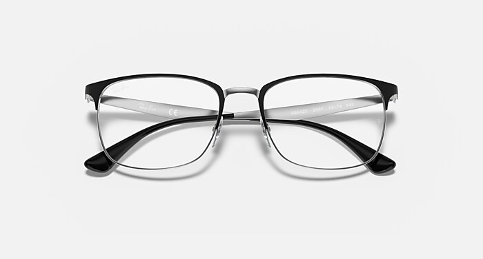 RB6421 OPTICS Eyeglasses with Black On Silver Frame RB6421 Ray