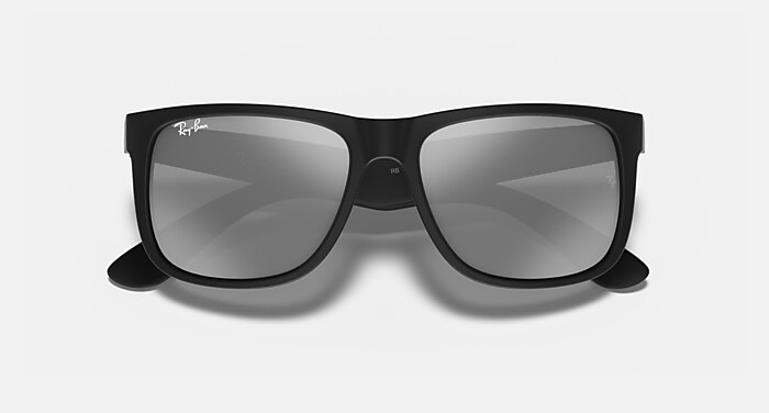 Ray-Ban Sunglasses Man Justin Color Mix - Black Frame Silver Lenses 51-16