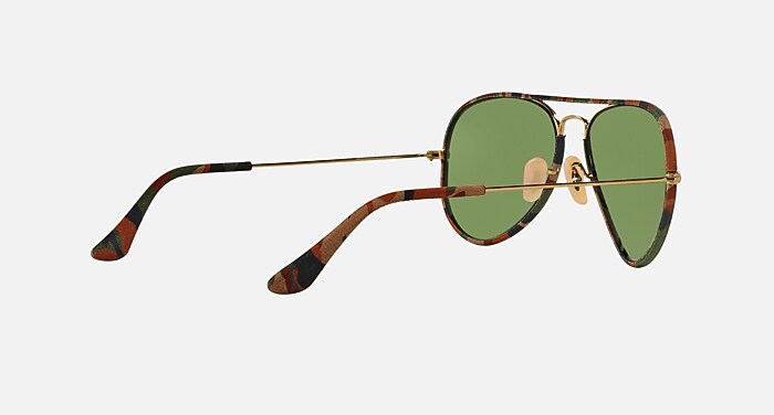 レイバン｜RayBan AVIATOR FULL COLOR RB3025JM AVIATOR FULL COLOR Sunglasses in Multicolor and Green Classic
