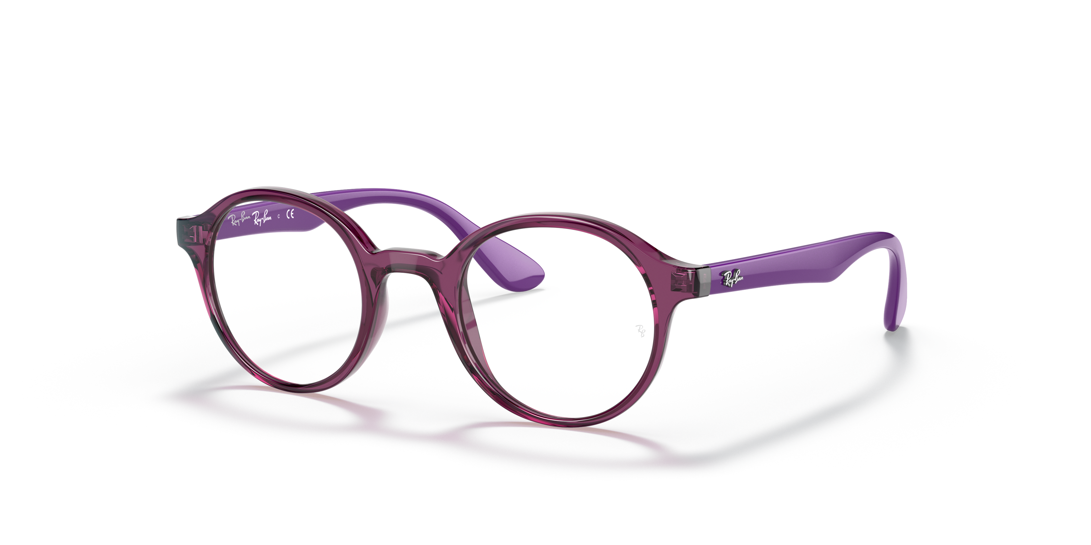 RB1561 OPTICS KIDS Polished Transparent Fuxia Frame Clear Lenses 41-20