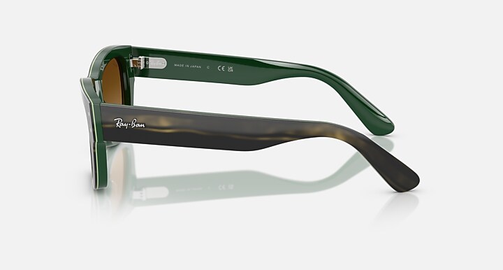 Ray-Ban Sunglasses Unisex Joseph - Striped Green On Green Frame Brown Lenses 55-20