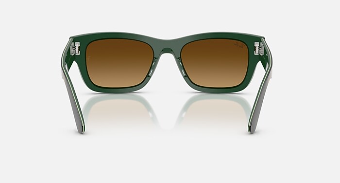 JOSEPH Sunglasses in Striped Green On Green and Gradient Brown