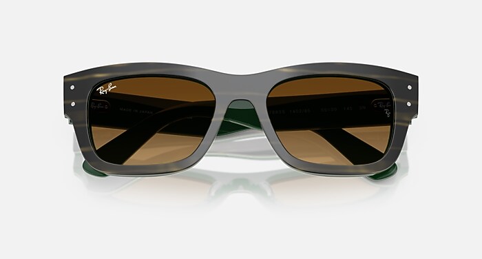 JOSEPH Sunglasses in Striped Green On Green and Gradient Brown