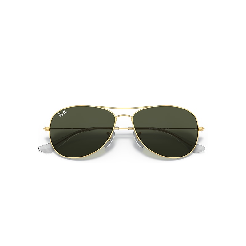 Ray-Ban Cockpit Sunglasses Arista Gold Frame Green Lenses 59-14