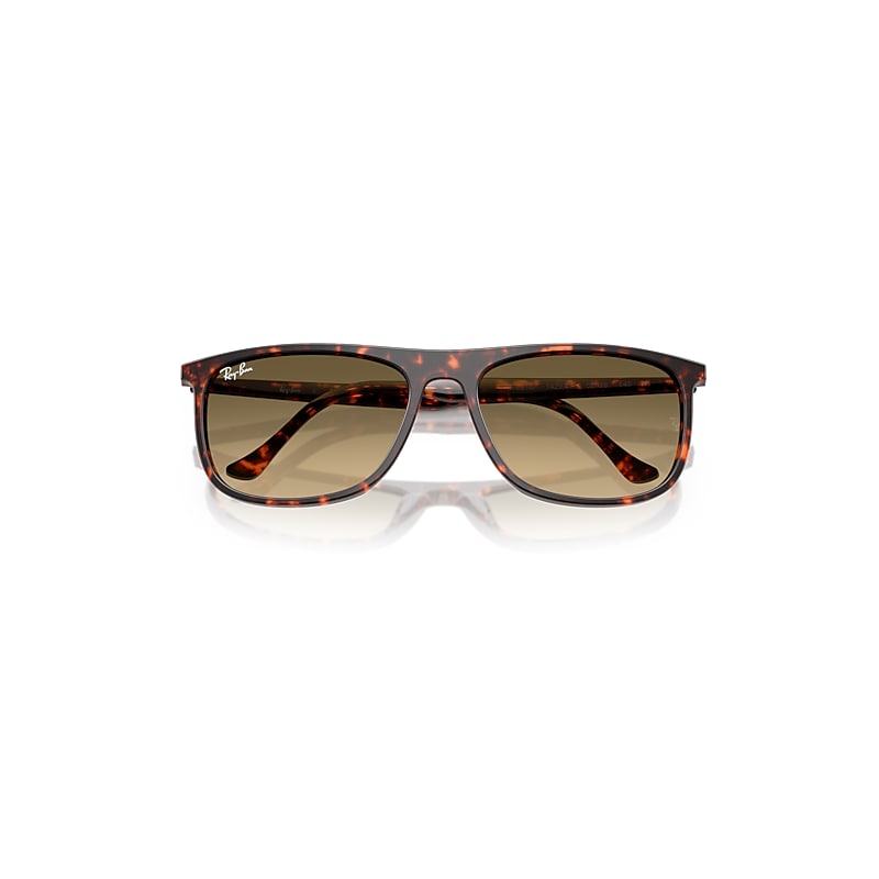 Ray Ban Rb2216 Sunglasses Havana Red Turtle Frame Brown Lenses 58-18 In Havana Red Turtle