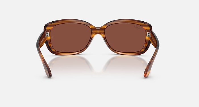 JACKIE OHH Sunglasses in Striped Red Havana and Red - RB4101  display picture 2