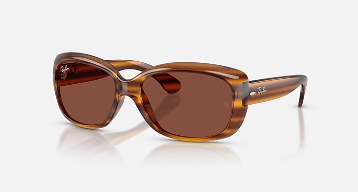 JACKIE OHH Sunglasses in Striped Red Havana and Red - RB4101 | Ray