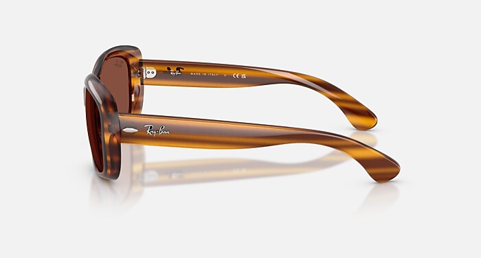 JACKIE OHH Sunglasses in Striped Red Havana and Red - RB4101 | Ray