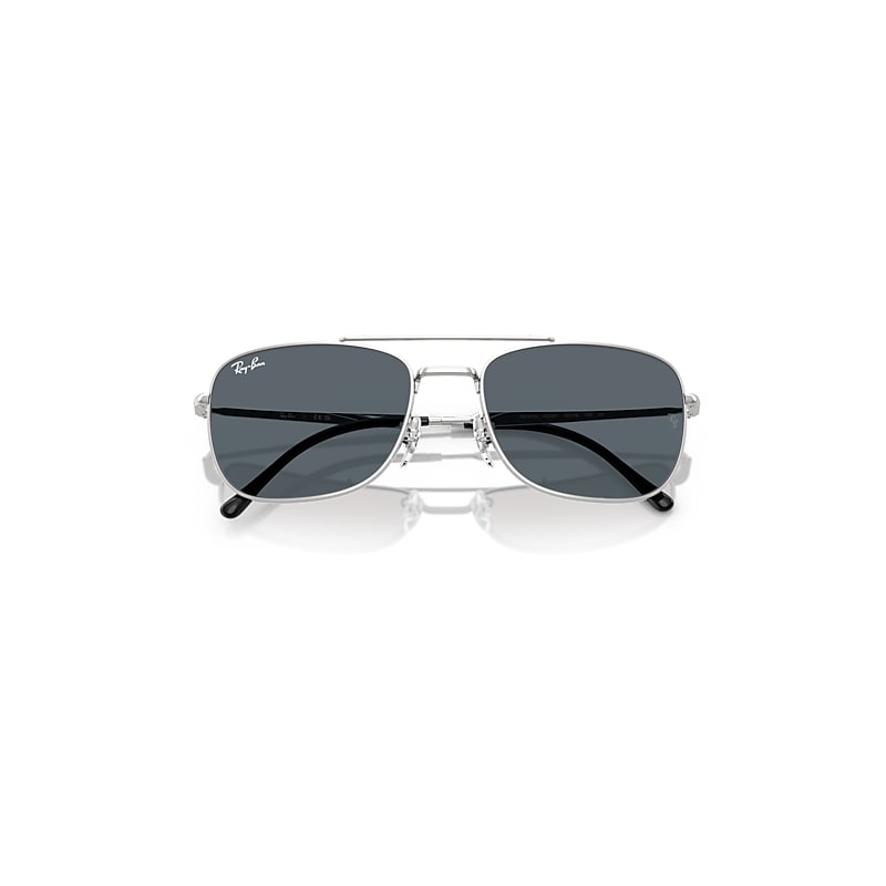 Ray Ban Tinted-lenses Double-bridge Sunglasses In Silver