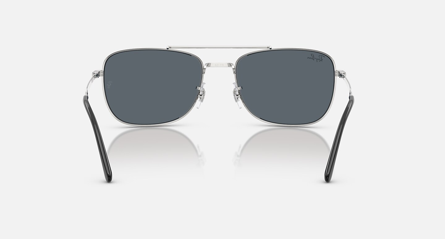 Ray-Ban Sunglasses Unisex Rb3755 - Silver Frame Blue Lenses 59-19