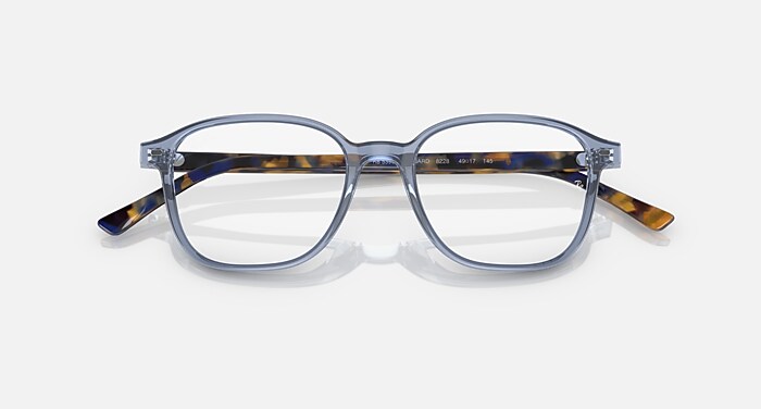 LEONARD OPTICS Eyeglasses with Transparent Blue Frame - RB5393