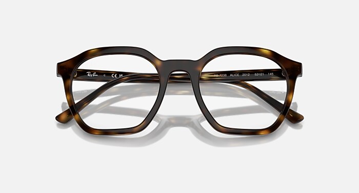Ray-Ban Eyeglasses Unisex Alice Optics Prescription - Black Frame Clear Lenses 52-21 Polarized