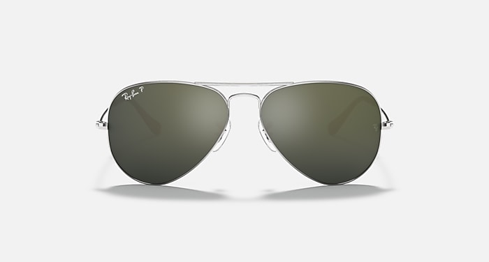 AVIATOR MIRROR Sunglasses in Silver and Grey RB3025 Ray-Ban® GB