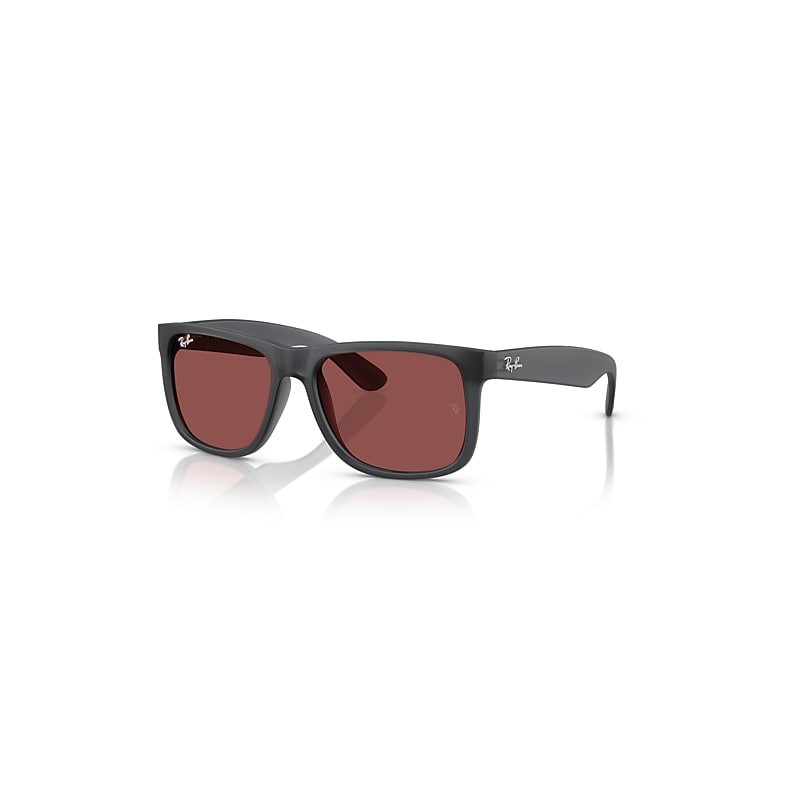 Ray-Ban Sunglasses Men's Justin Classic - Opal Grey Frame Violet Lenses 51-16, RB4165
