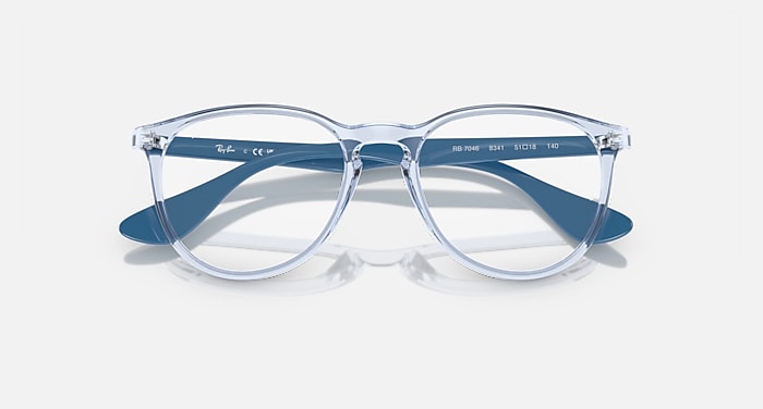 ERIKA OPTICS Eyeglasses with Transparent Light Blue Frame RB7046