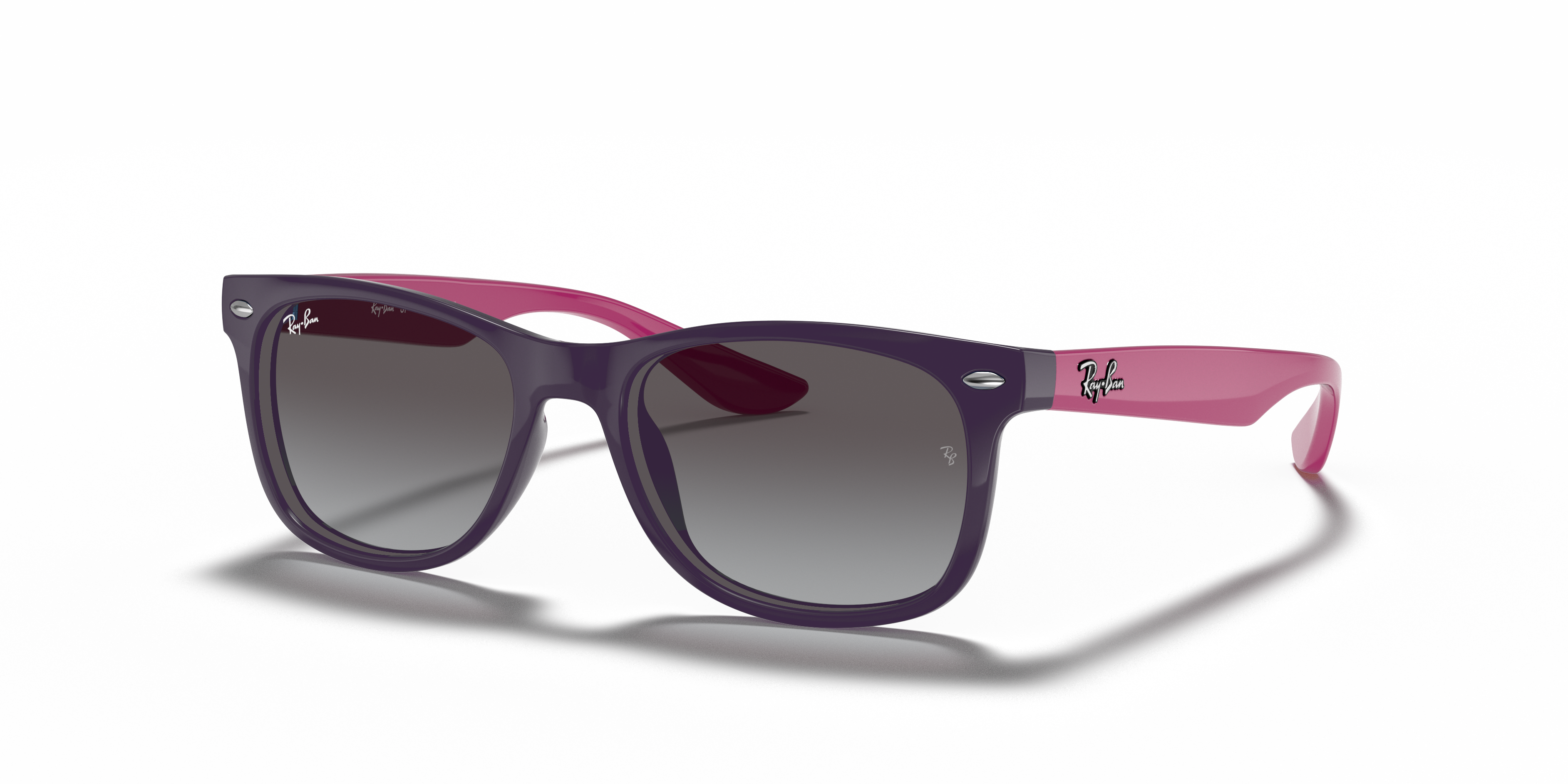 ★RAY BAN★キッズ用 サングラス UVカット Junior New Wayfarer NEW WAYFARER KIDS Sunglasses in Violet and Light Grey/Dark