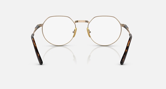 メガネ Ray-Ban Titanium Glasses Frame RB8265V 1220 Vintage Gold JACK II TITANIUM OPTICS Eyeglasses with Arista Gold Frame
