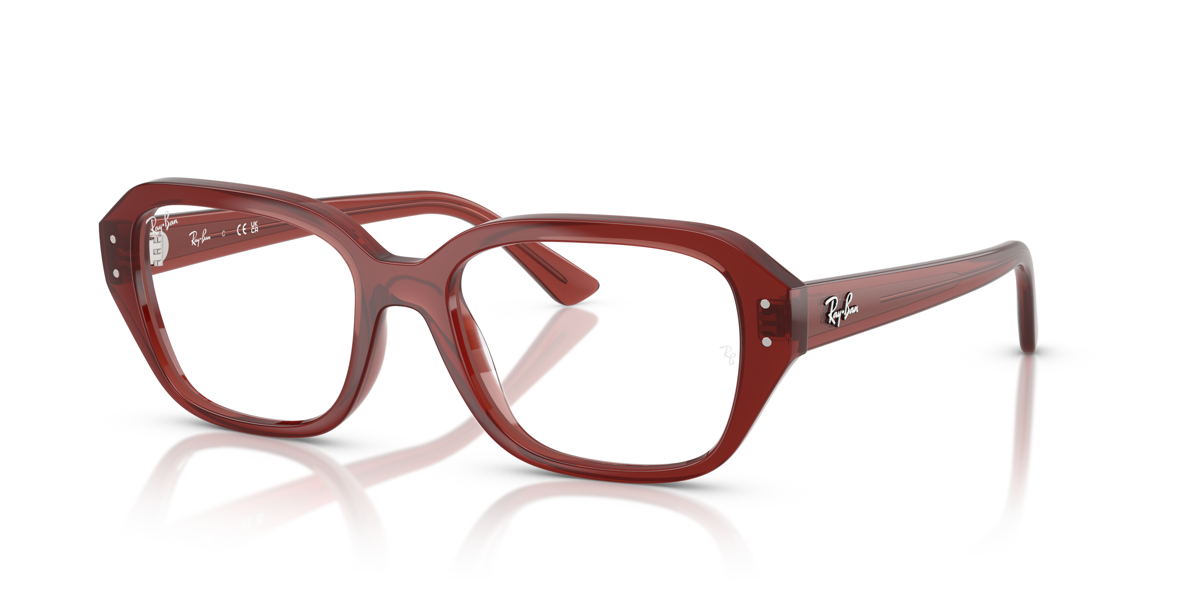 SHEA OPTICS BIO-BASED Polished Rusty Brown Frame Clear Lenses 51-18