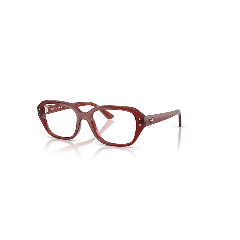 Ray Ban Shea Optics Bio-based  Rusty Brown Fassung Klar Glas Polarisiert 51-18 In Rusty Brown