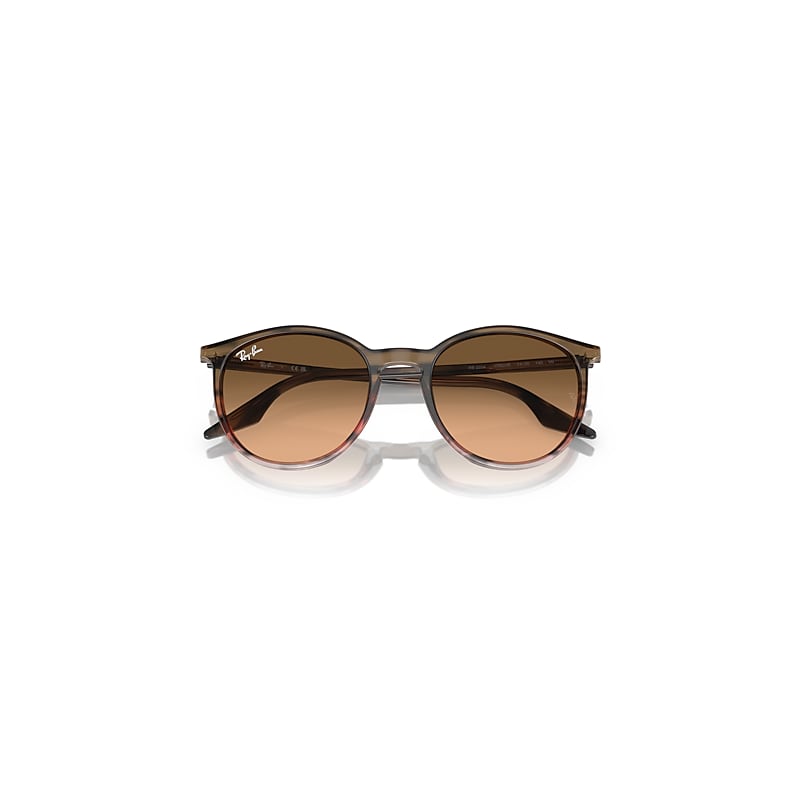 Ray-Ban Rb2204 Sunglasses Striped Brown Frame Pink Lenses 51-20