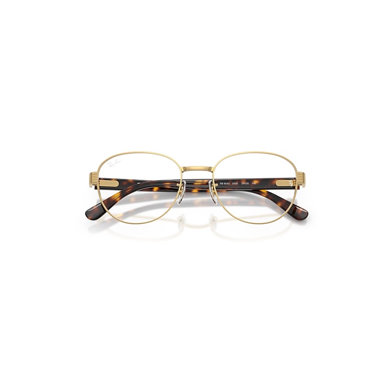 Ray Ban Rb6543 Optics Eyeglasses Havana Frame Clear Lenses Polarized 52-20 In Brown
