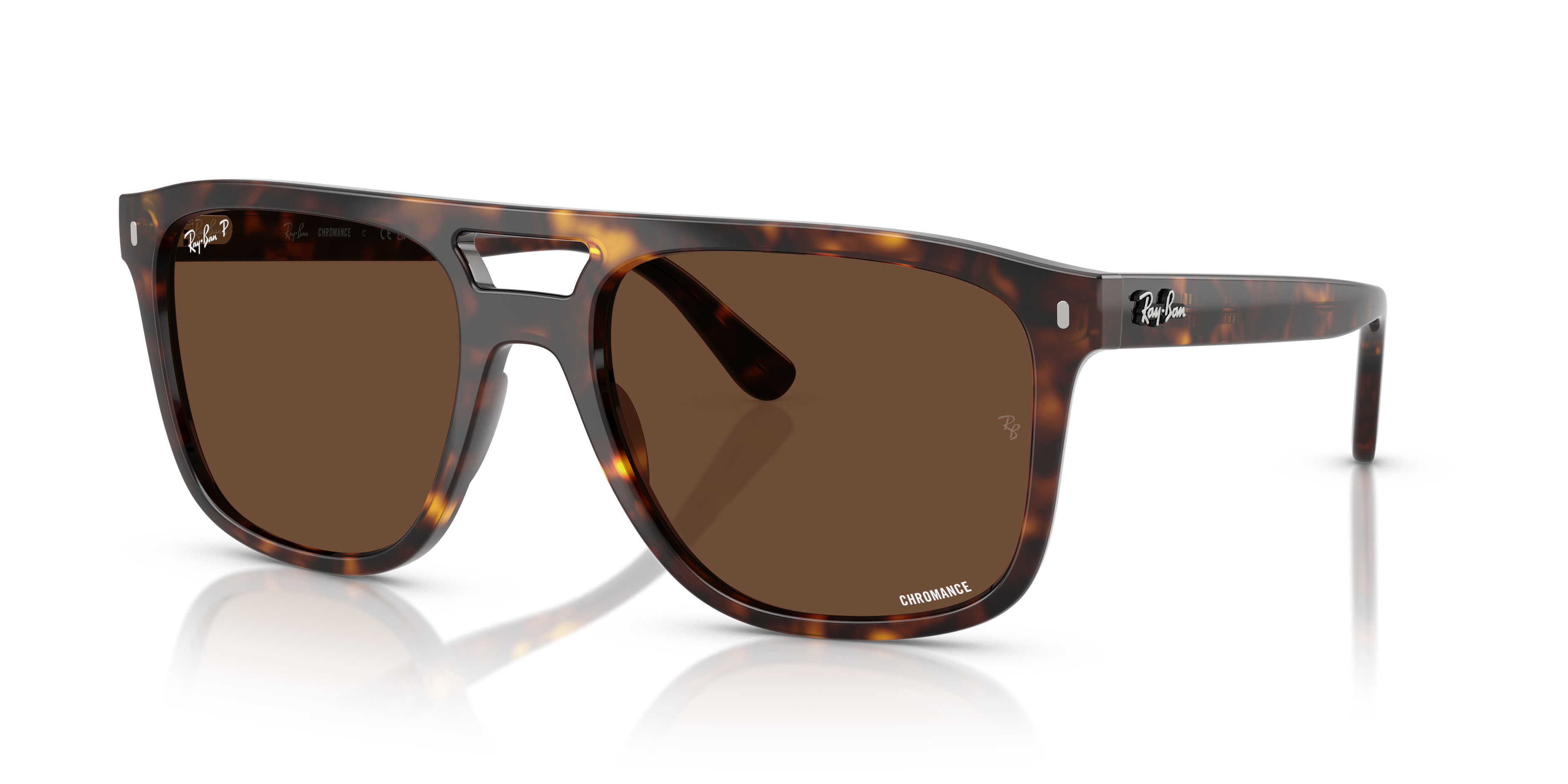 RB2213CH CHROMANCE Polished Havana Frame Polar Brown Lenses 55-20