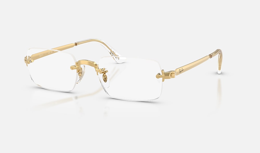 Ray-Ban Unisexe Rb3928v Optics - Monture Doré Arista Verres Incolore Polarisés 54-20