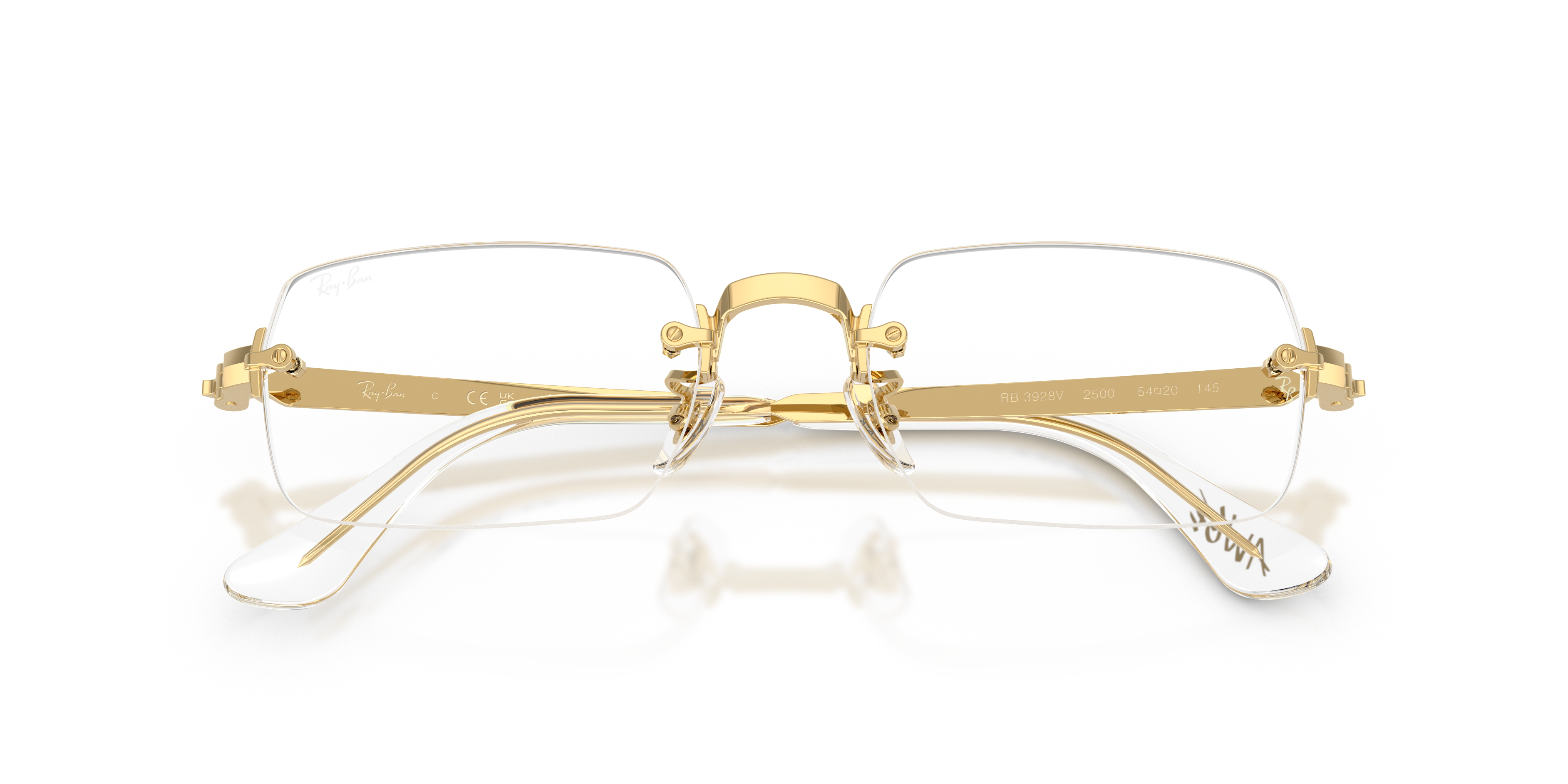 Ray-Ban Rb3928v Optics By Aap Rocky Eyeglasses Arista Gold Frame Clear Lenses Polarized 52-20 249$
