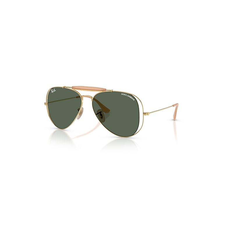 Ray-Ban Sunglasses  The Outdoorsman By Dolce&Gabbana - Arista Gold Frame Green Lenses 58-14, RB3029M