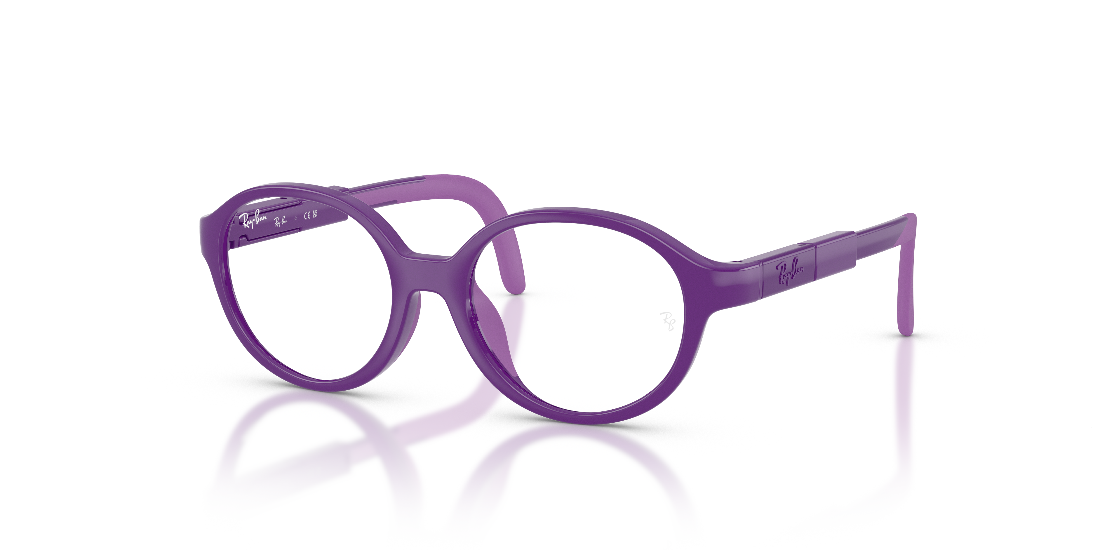 RBA1981 OPTICS KIDS BIO-BASED Polished Violet Frame Clear Lenses 43-15