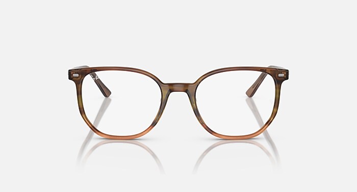 ELLIOT OPTICS Eyeglasses with Striped Brown & Green Frame