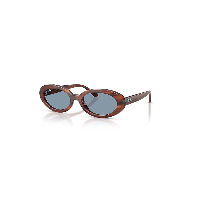 Ray-Ban Sunglasses Women's  - Striped Havana Frame Blue Lenses 54-19, RB2223