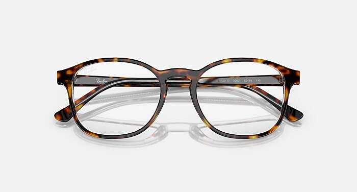 Ray-Ban Eyeglasses Unisex Rb5417 Optics Prescription - Havana On Transparent Frame Clear Lenses 52-19 Polarized