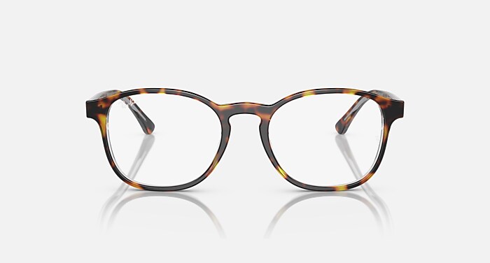 Ray-Ban Eyeglasses Unisex Rb5417 Optics Prescription - Havana On Transparent Frame Clear Lenses 52-19 Polarized