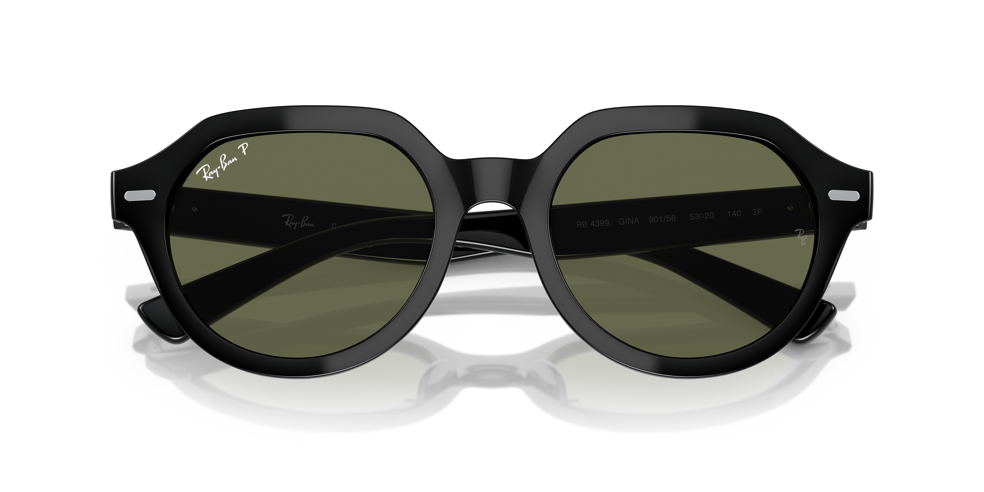 レイバン サングラス RB4368 GINA Sunglasses in Black and Green - RB4399 | Ray-Ban® US