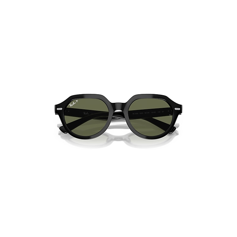 Ray-Ban Gina Sunglasses Black Frame Green Lenses Polarized 51-21