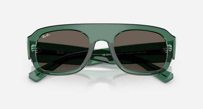 RB2218 Sunglasses in Transparent Green and Brown - RB2218 | Ray