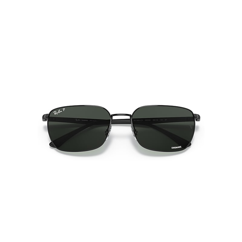 Ray-Ban Rb3684ch Chromance Sunglasses Black Frame Grey Lenses Polarized 58-18