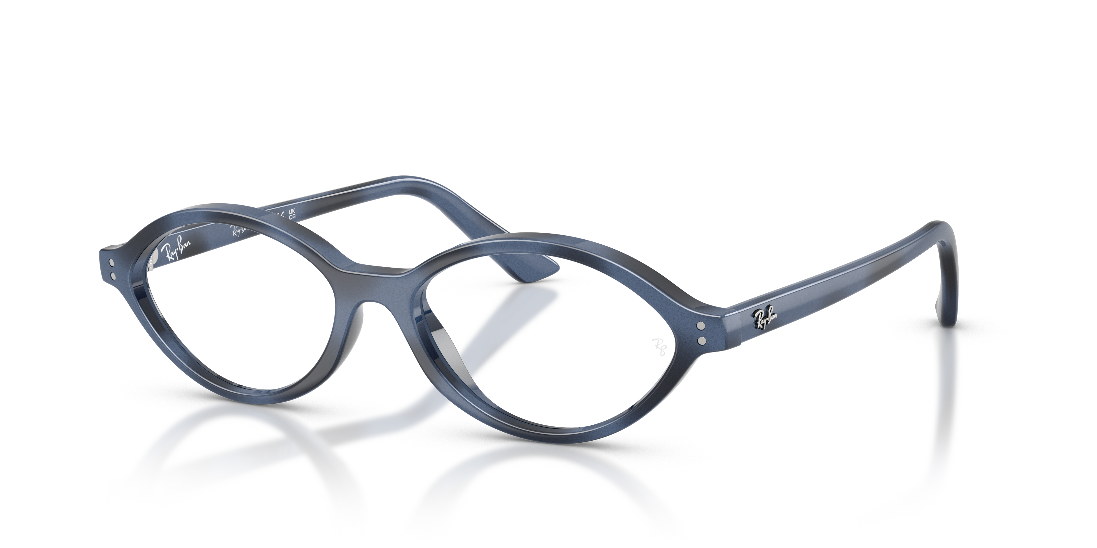 ROMY OPTICS BIO-BASED Polished Blue Havana Frame Clear Lenses 52-16