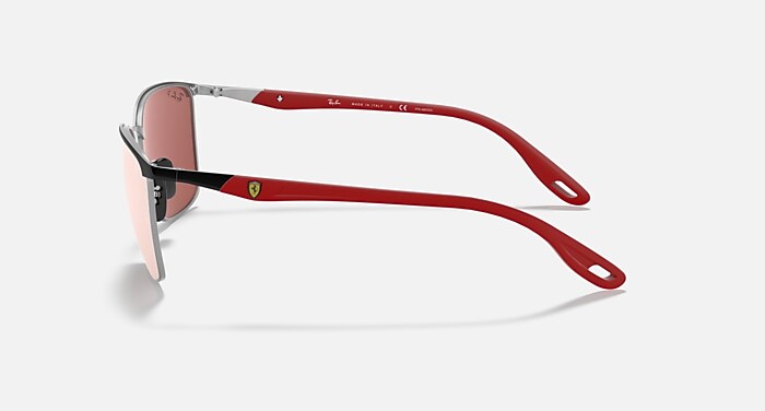 Ray-Ban Sunglasses Unisex Rb3673m Scuderia Ferrari Collection - Red Frame Silver Lenses 56-17 Polarized