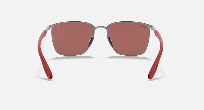 Ray-Ban Sunglasses Unisex Rb3673m Scuderia Ferrari Collection - Red Frame Silver Lenses 56-17 Polarized
