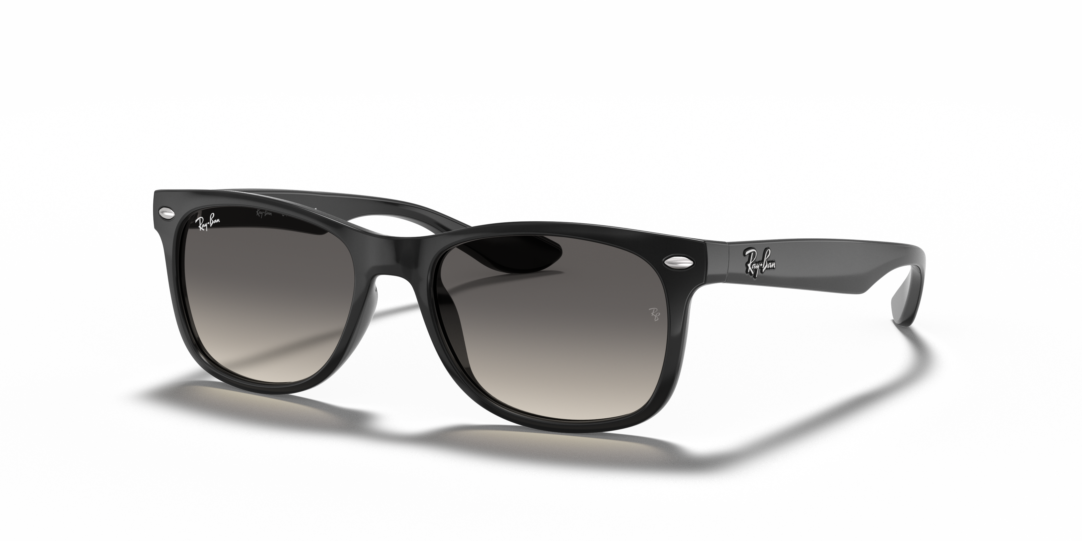 NEW WAYFARER KIDS Polished Black Frame Light Grey/Dark Grey Lenses 47-15