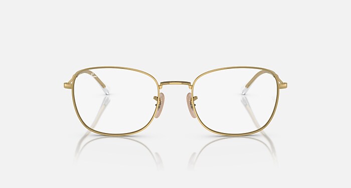 Ray-Ban Eyeglasses Unisex Rb6497 Optics Prescription - Arista Gold Frame Clear Lenses 51-20 Polarized