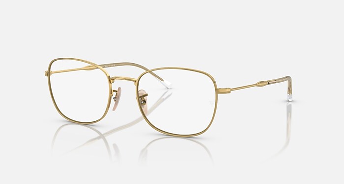 Ray-Ban Eyeglasses Unisex Rb6497 Optics Prescription - Arista Gold Frame Clear Lenses 51-20 Polarized
