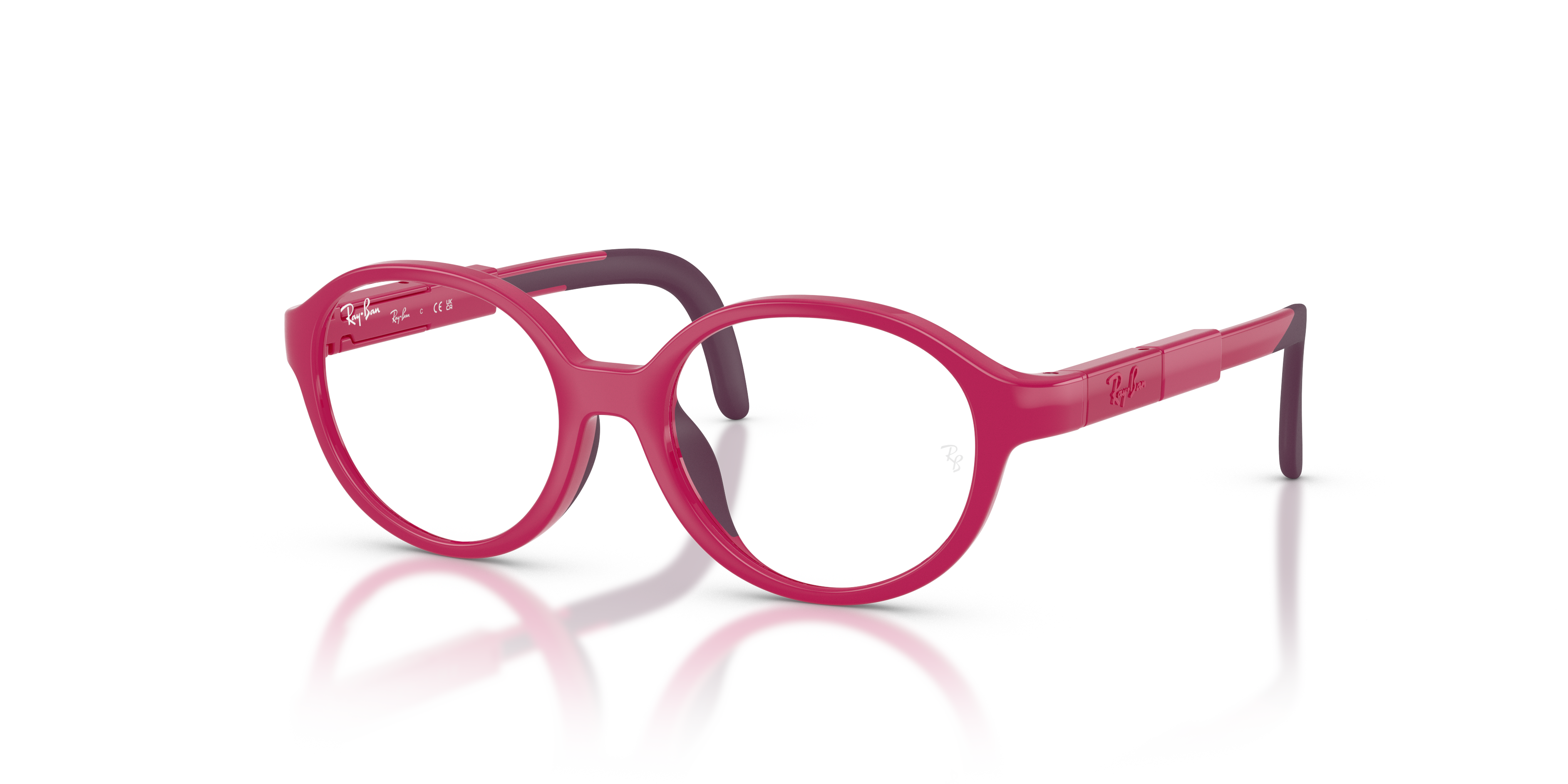 RBA1981 OPTICS KIDS BIO-BASED Polished Purple & Violet Frame Clear Lenses 43-15