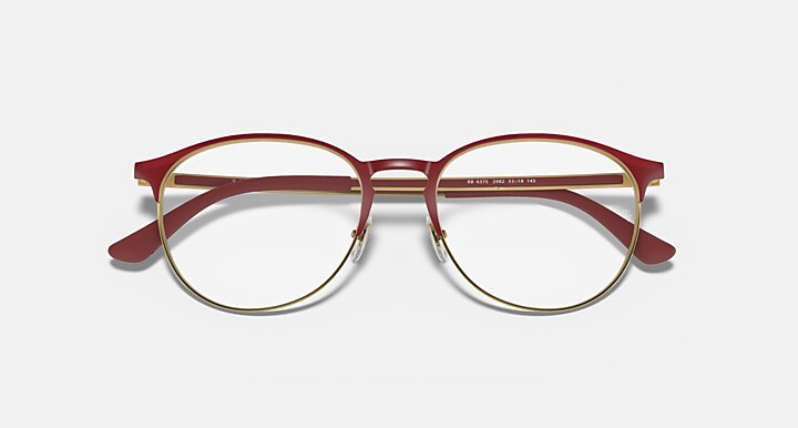 Ray-Ban Eyeglasses Unisex Rb6375 Optics Prescription - Black/rubber Black Frame Clear Lenses 55-18